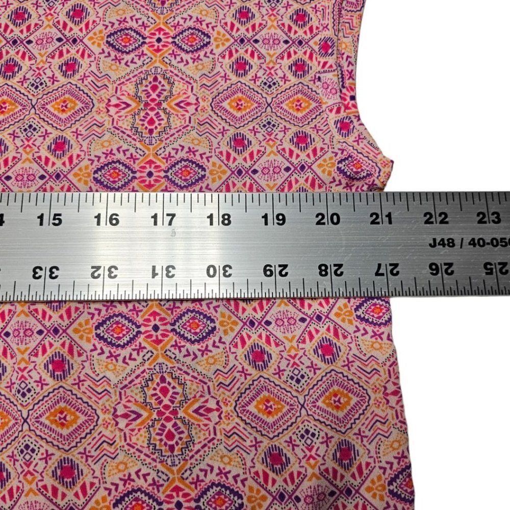 Cynthia Rowley Womens L Pink Purple Lightweight Sleeveless Tunic Blouse - Picture 6 of 10